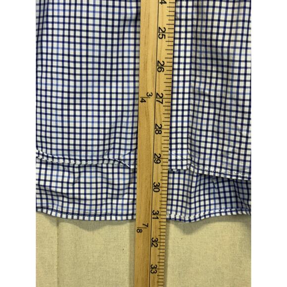Ralph Lauren Classic Fit 2XB Blue Check Shirt Made in England Short Sleeve - Picture 2 of 16